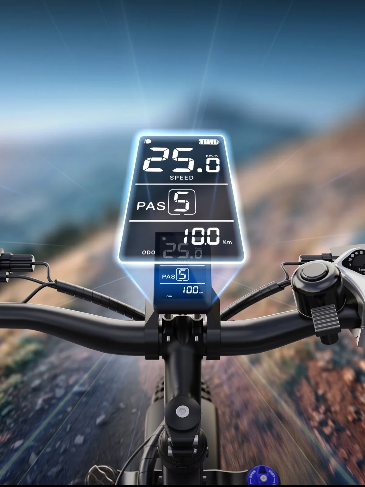 Wyświetlacz LCD roweru elektrycznego VARUN